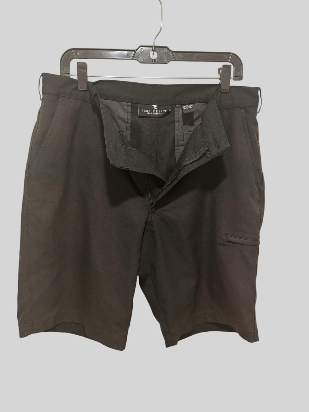 Pebble Beach Men’s Brown Flat-Front Golf Shorts